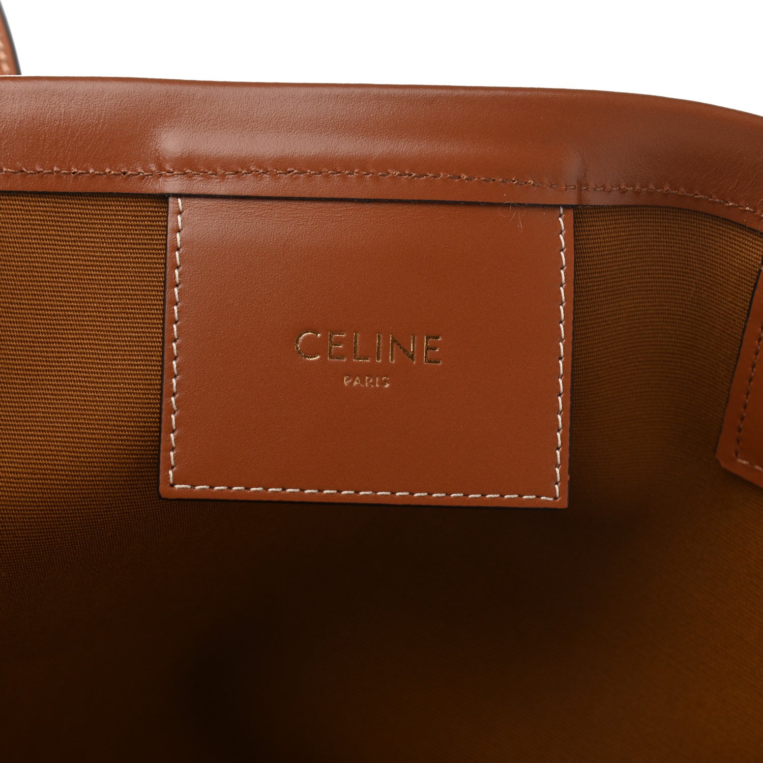 Celine Calfskin Canvas Triomphe Large Couffin White 5 of 9