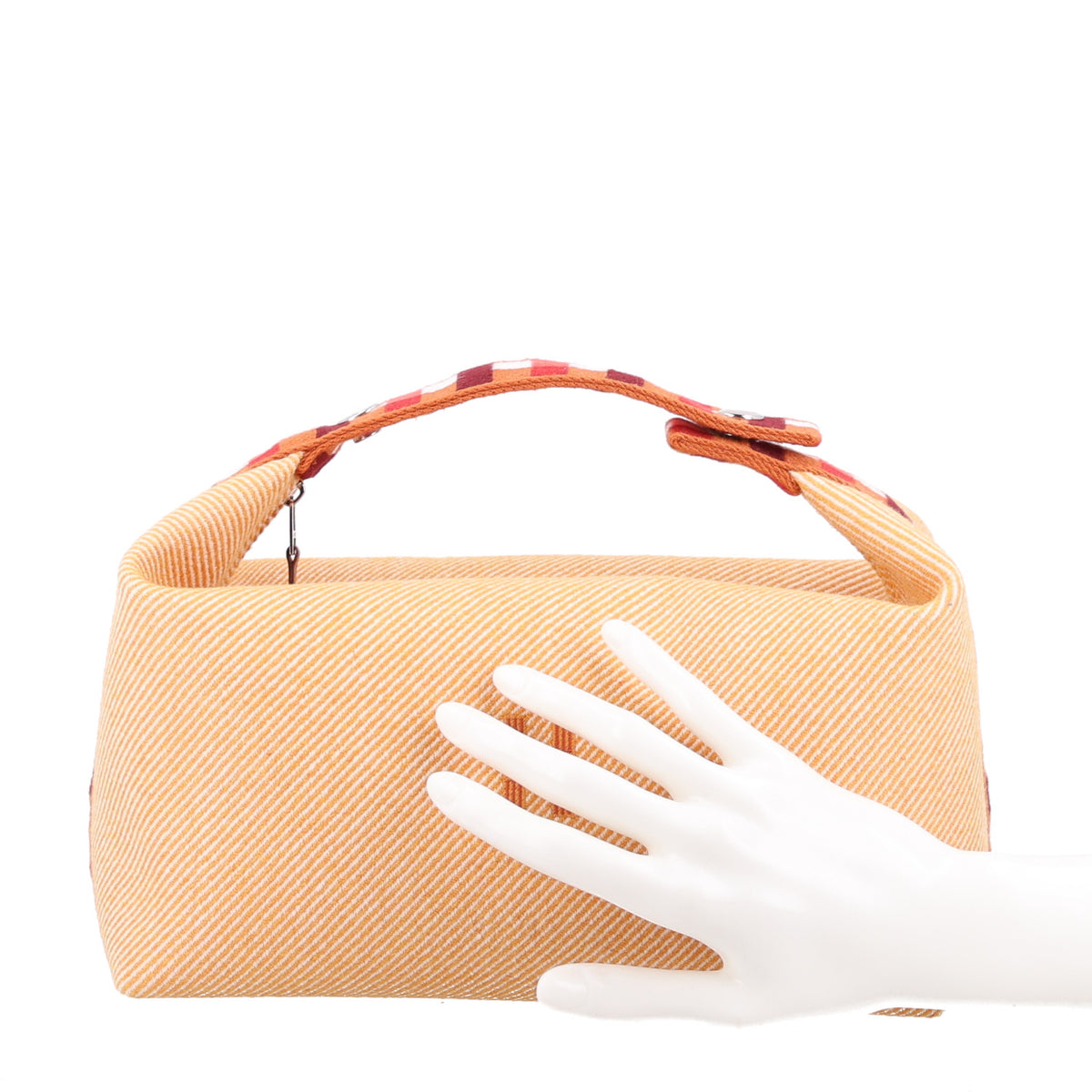 Merino Wool Large Au Carre Bride-A-Brac Pouch Fauve