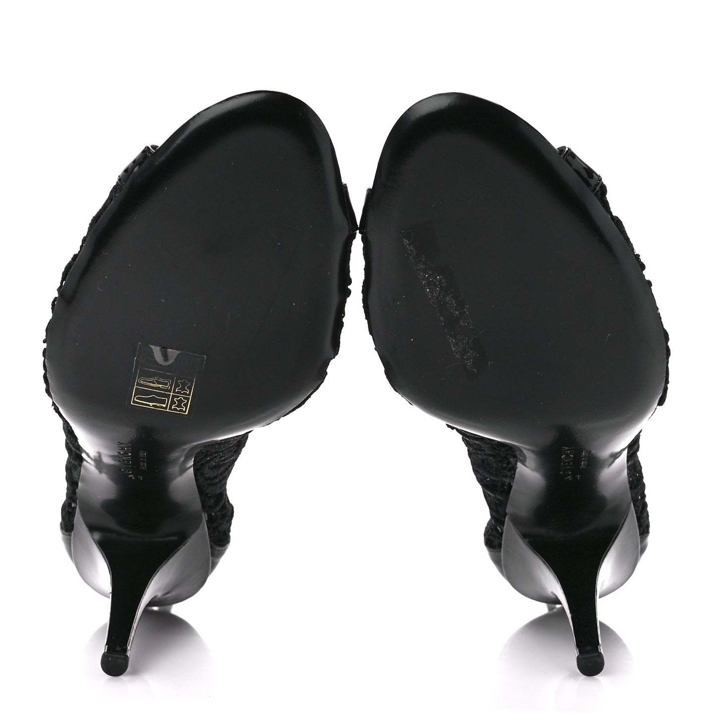 Patent Emboirdered Peep Toe Ankle Booties 41 Black