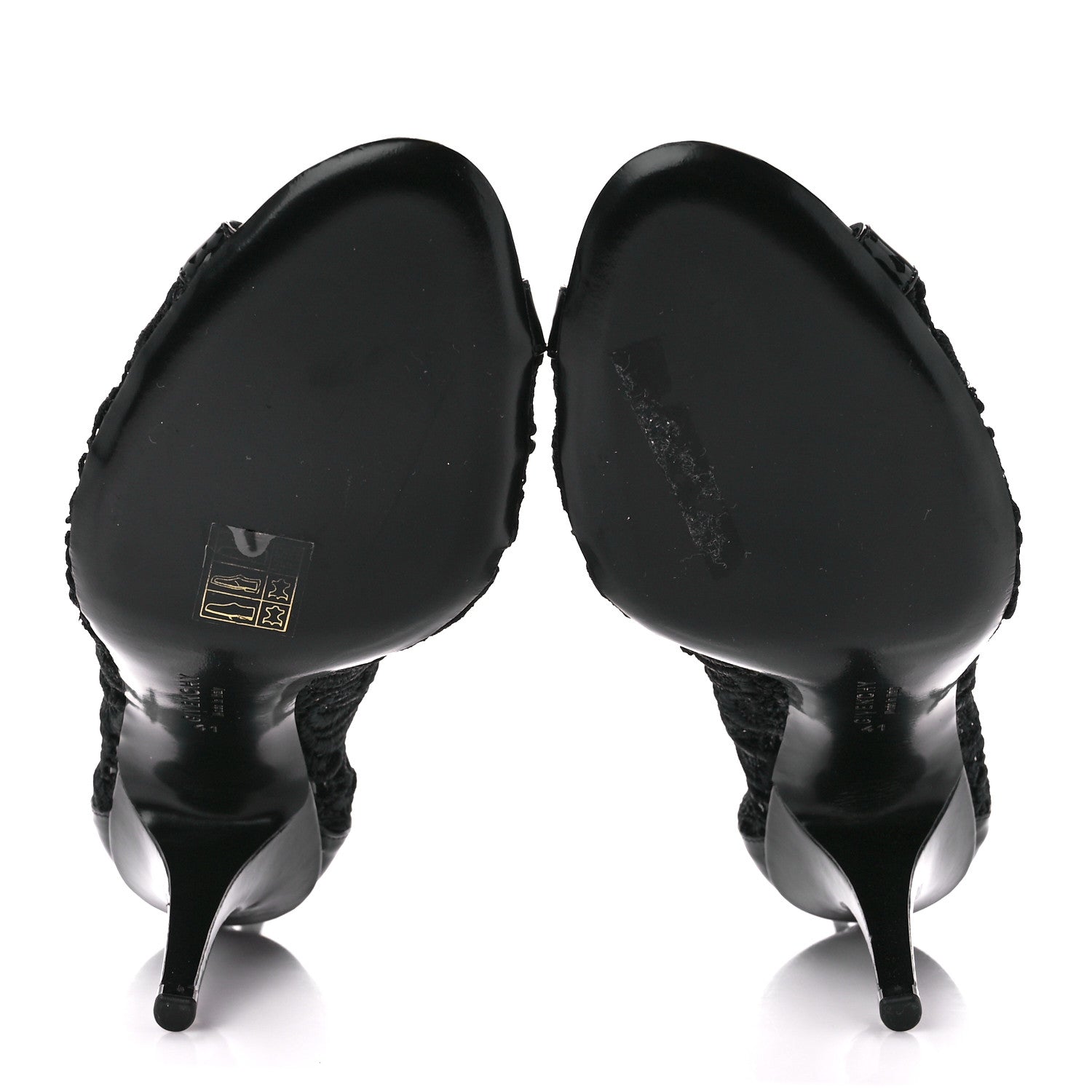 Givenchy Patent Emboirdered Peep Toe Ankle Booties 41 Black 5 of 8