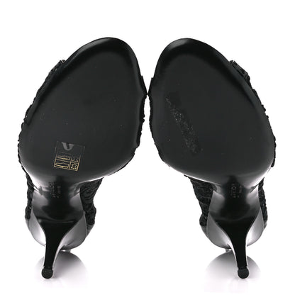 Givenchy Patent Emboirdered Peep Toe Ankle Booties 41 Black 5 of 8