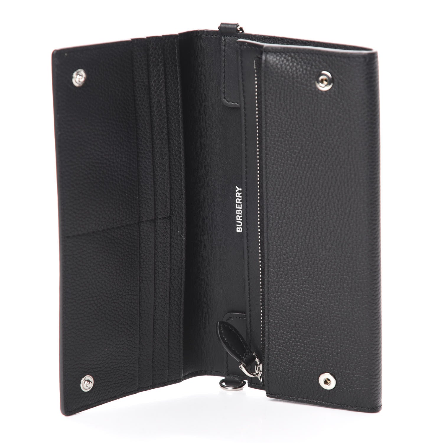 Burberry Grainy Calfskin Wallet with Detachable Strap Black 5 of 9