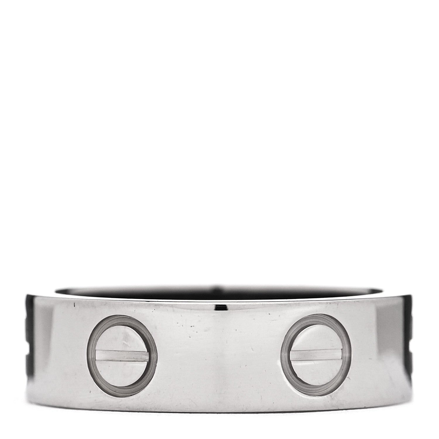 Cartier 18K White Gold 5.5mm LOVE Ring 51 5.75 3 of 5