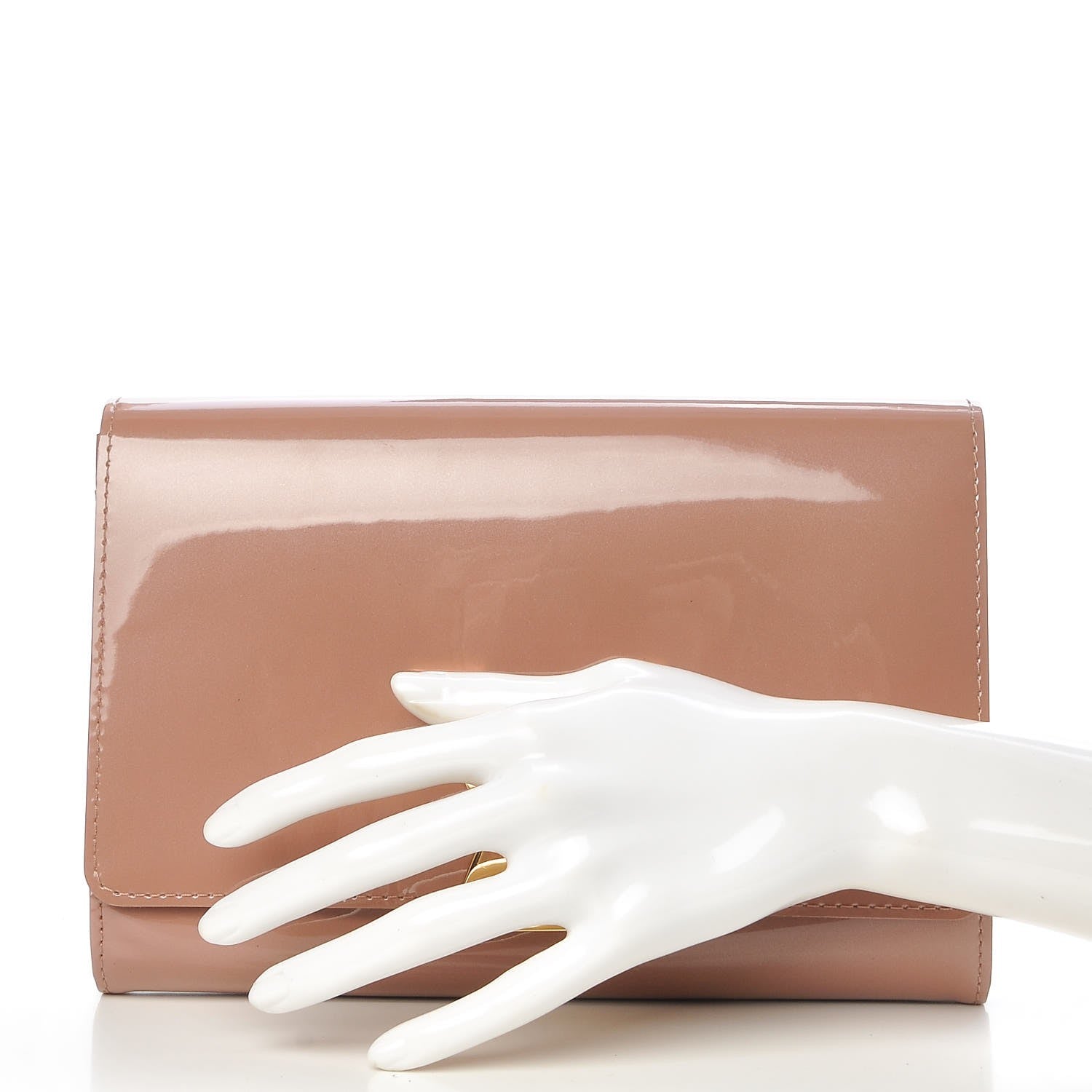 Louis Vuitton Vernis New Sobe Clutch Rose Velours 2 of 6