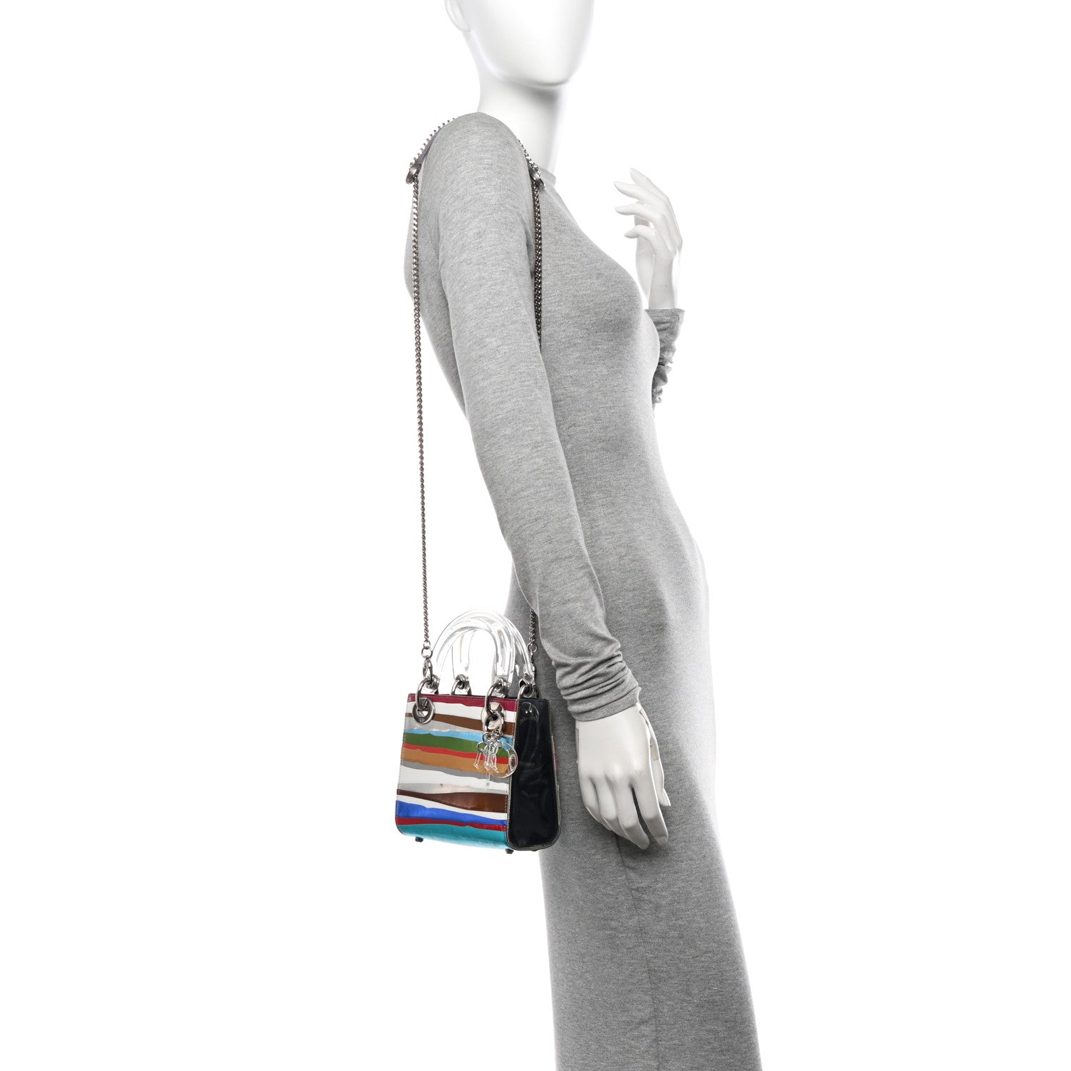 Christian Dior X WANG GUANGLE Technical Fabric Acrylic PVC Mini Lady Dior Multicolor 2 of 9