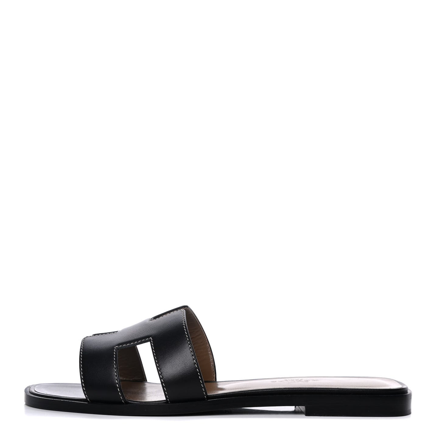 Box Calfskin Oran Sandals 37 Black