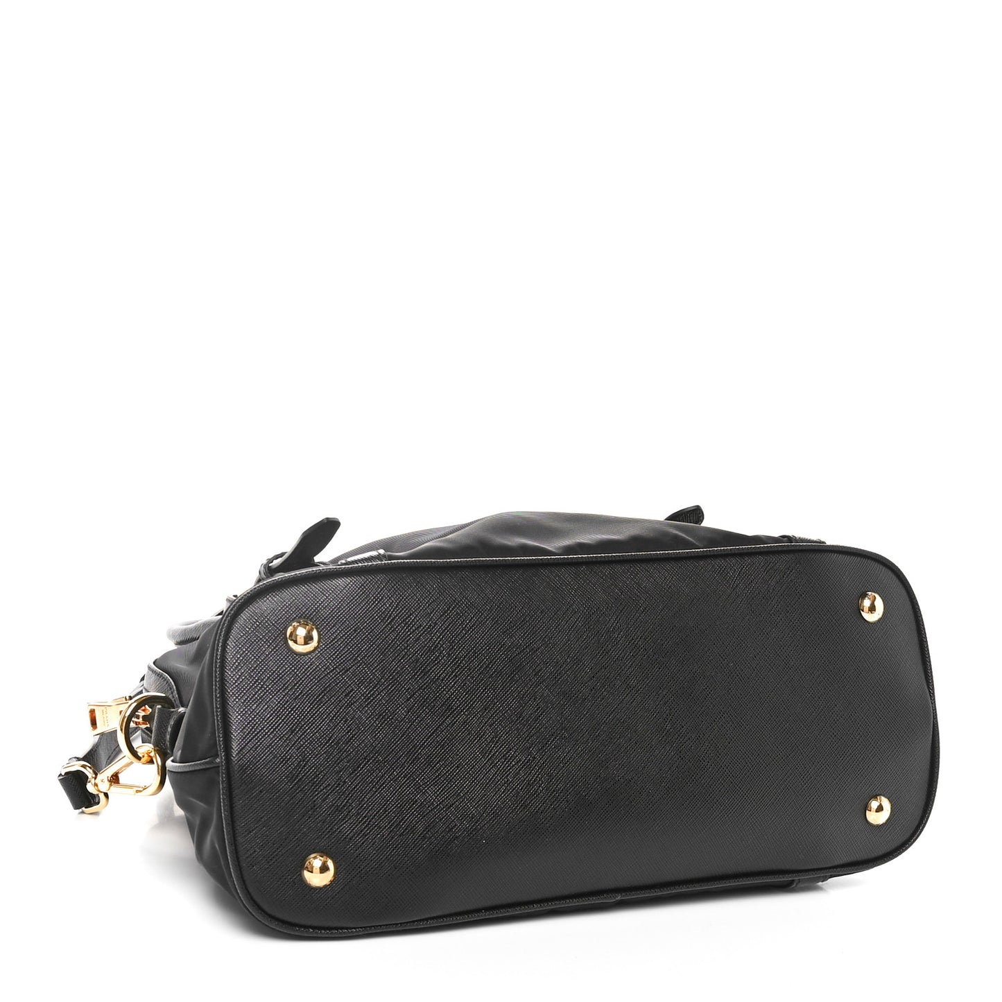 Tessuto Nylon Saffiano Small Tote Black