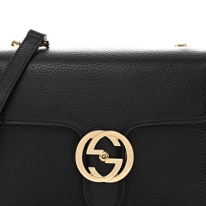 Gucci Dollar Calfskin Small Interlocking G Shoulder Bag Black 9 of 11