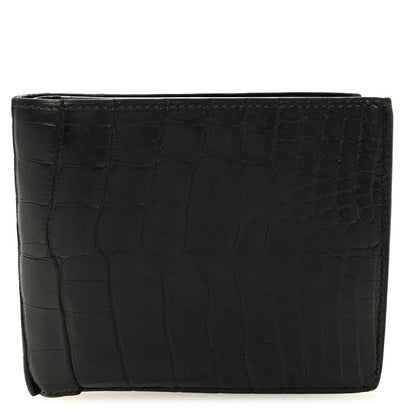Hermes Matte Alligator MC2 Copernic Compact Wallet Black 1 of 7