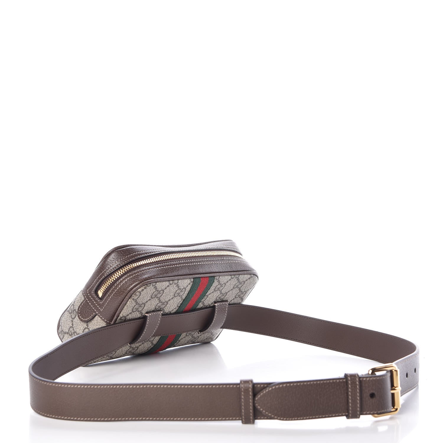 Gucci GG Supreme Monogram Web Small Ophidia Belt Bag 95 38 Dark Brown 3 of 8