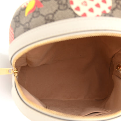 Gucci GG Supreme Monogram Les Pommes Small Retro Interlocking G Dome Backpack Beige Multicolor Mystic White 5 of 10