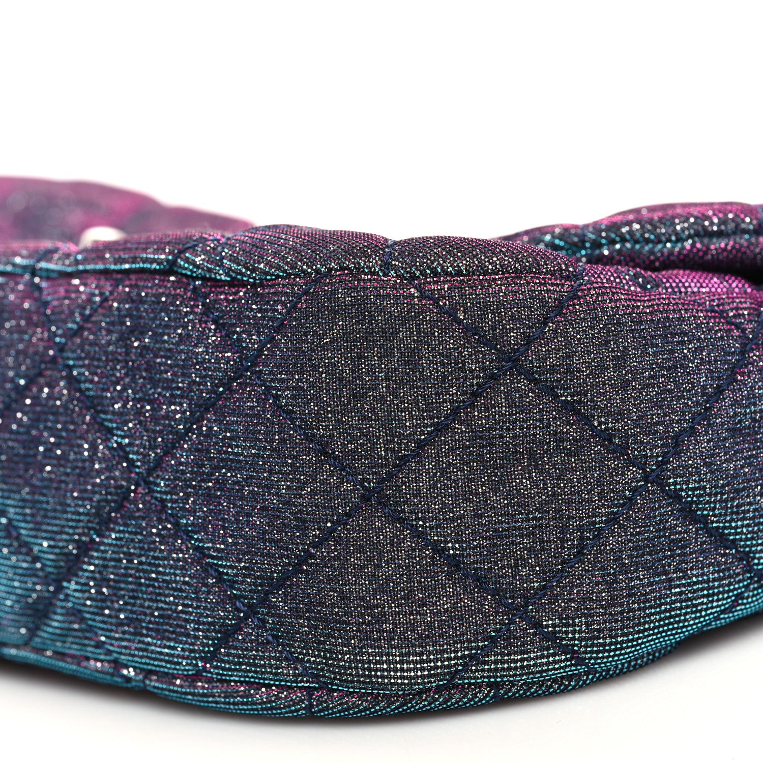 Chanel Iridescent Glitter Fabric Jumbo Single Flap Multicolor 10 of 10
