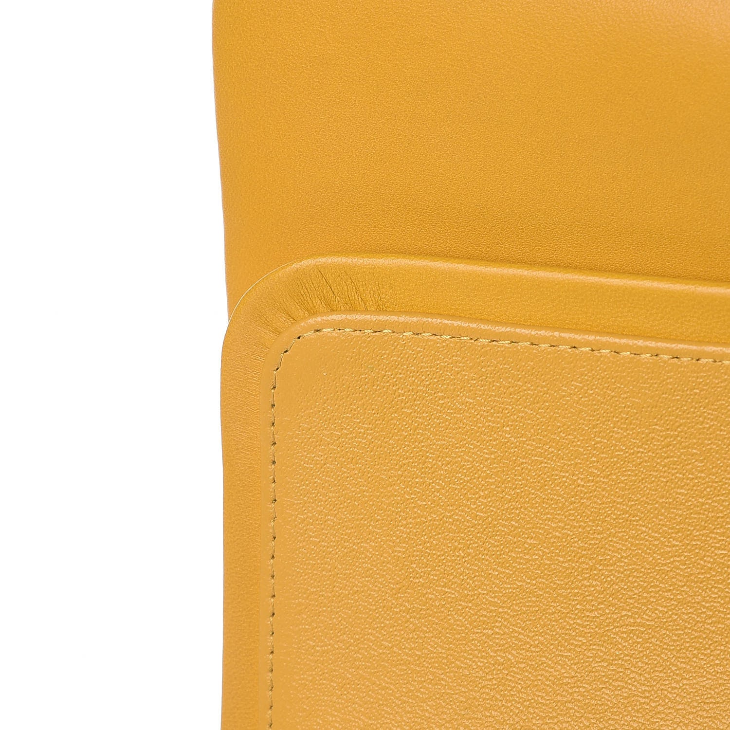Chanel Lambskin Quilted Jumbo Double Flap Yellow 10 of 13