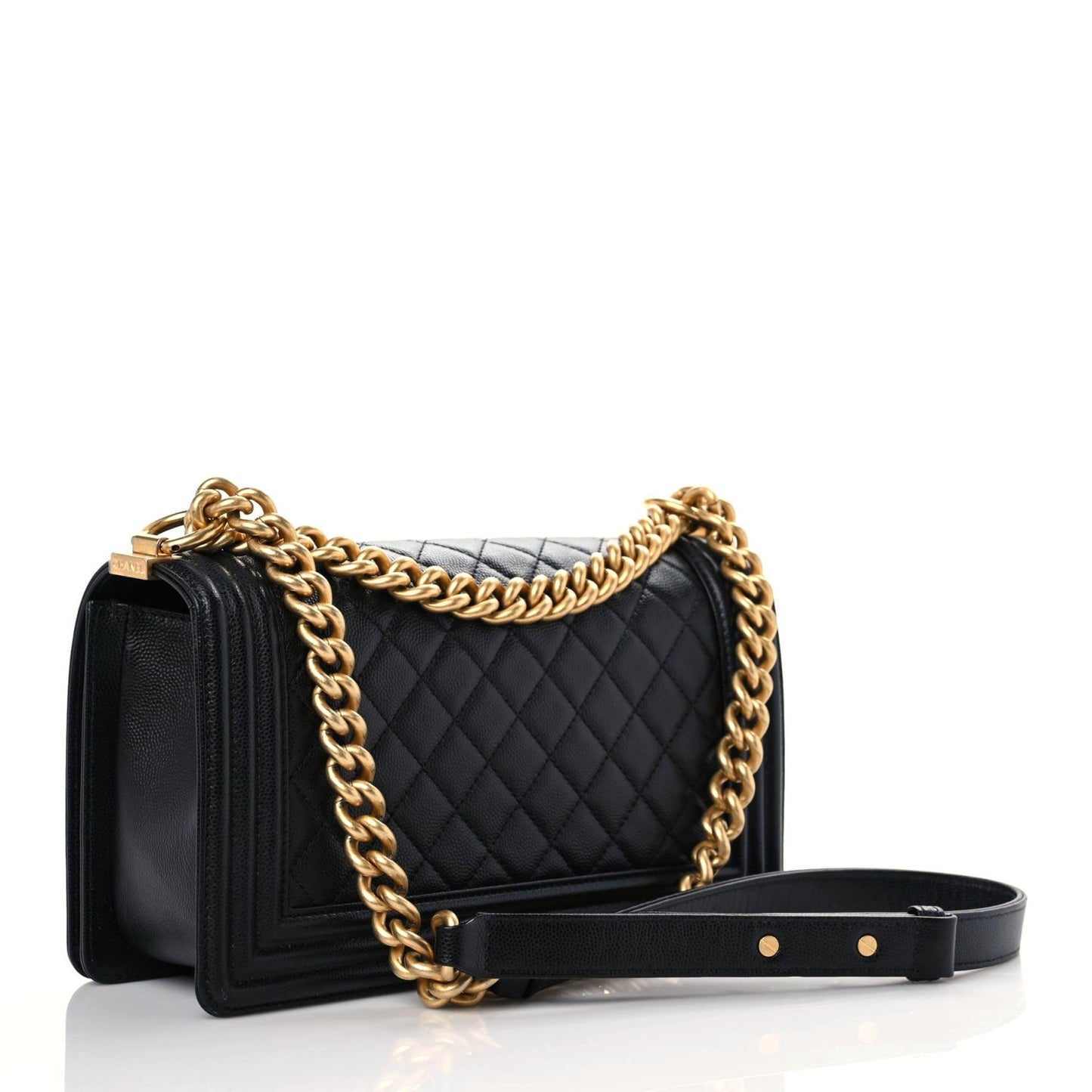 Caviar Quilted Medium Boy Flap Black