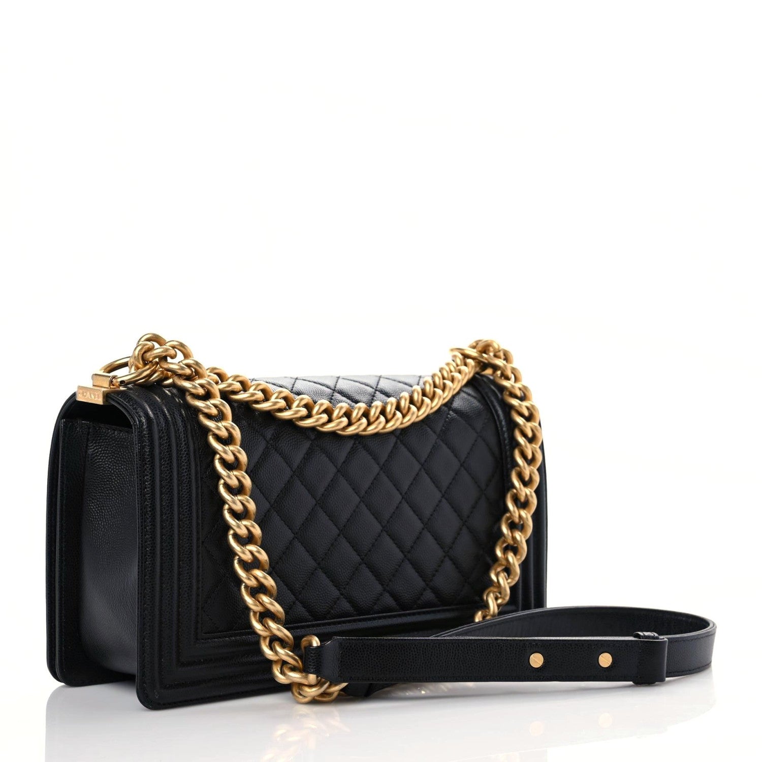 Chanel Caviar Quilted Medium Boy Flap Black 2 of 15