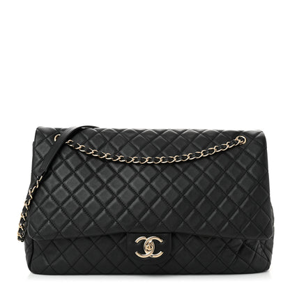 Chanel Calfskin Quilted XXL Travel Flap Bag Black 1 of 11
