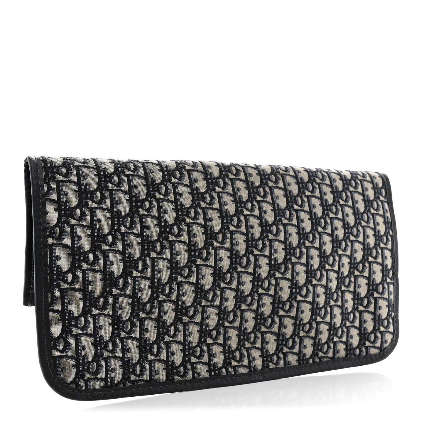 Oblique Fold Over Clutch Blue