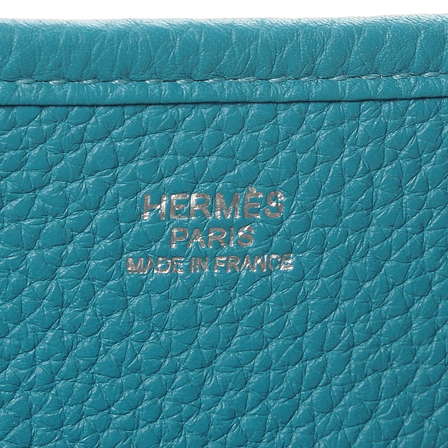Hermes Taurillon Clemence Evelyne III GM Turquoise 6 of 6