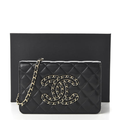 Chanel Calfskin Once Upon A Time Wallet on Chain WOC Black 12 of 12