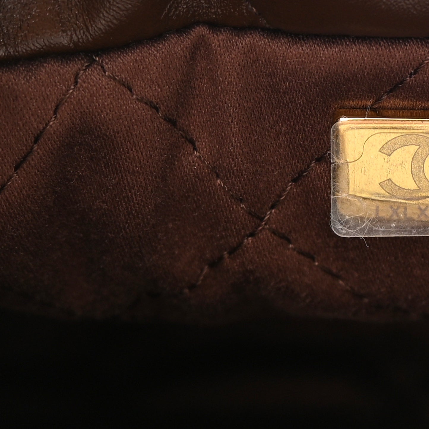 Shiny Calfskin Quilted Mini Chanel 22 Brown