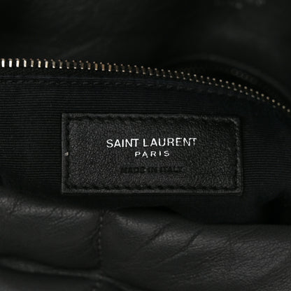 Saint Laurent Calfskin Quilted Medium Loulou Puffer Monogram Chain Satchel Storm 6 of 10