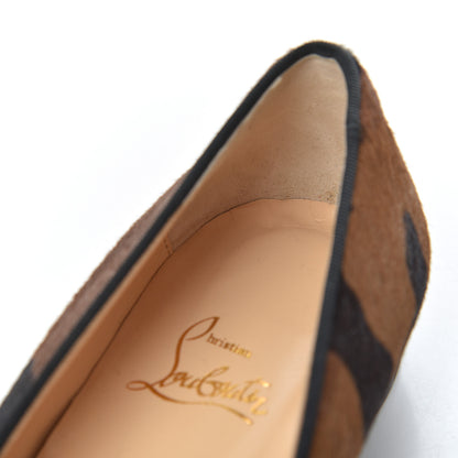 Christian Louboutin Pony Hair Print Spikes Womens Intern Flat Loafers 38 Camo Black 8 of 14