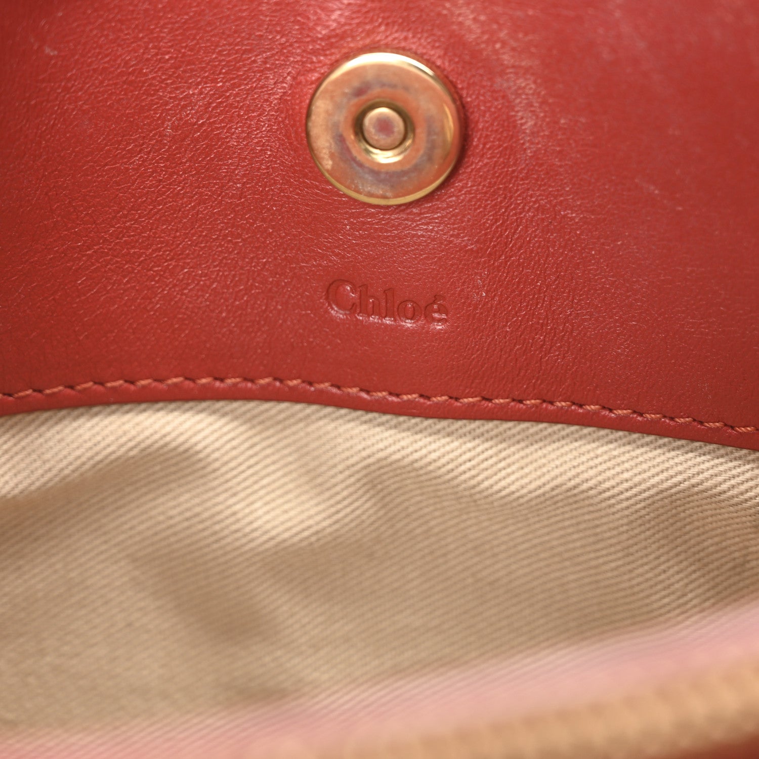Chloe Calfskin Suede Mini Roy Bag Earthy Red 6 of 9