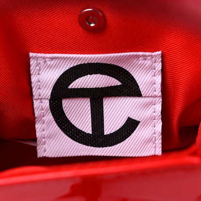 Telfar Patent Vegan Leather Small Shopping Bag Red 6 of 8