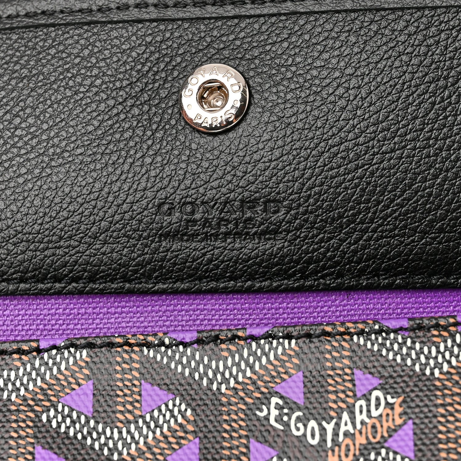 Goyard Goyardine Saint Louis Claire Voie GM Black Purple 7 of 11