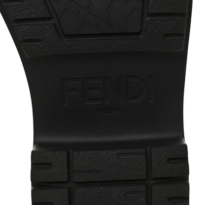 Fendi Vitello Abrasivato Fendigraphy 50mm Loafers 38 Black 7 of 10