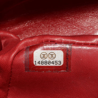 Chanel Lizard Quilted Medium Double Flap Red 9 of 9
