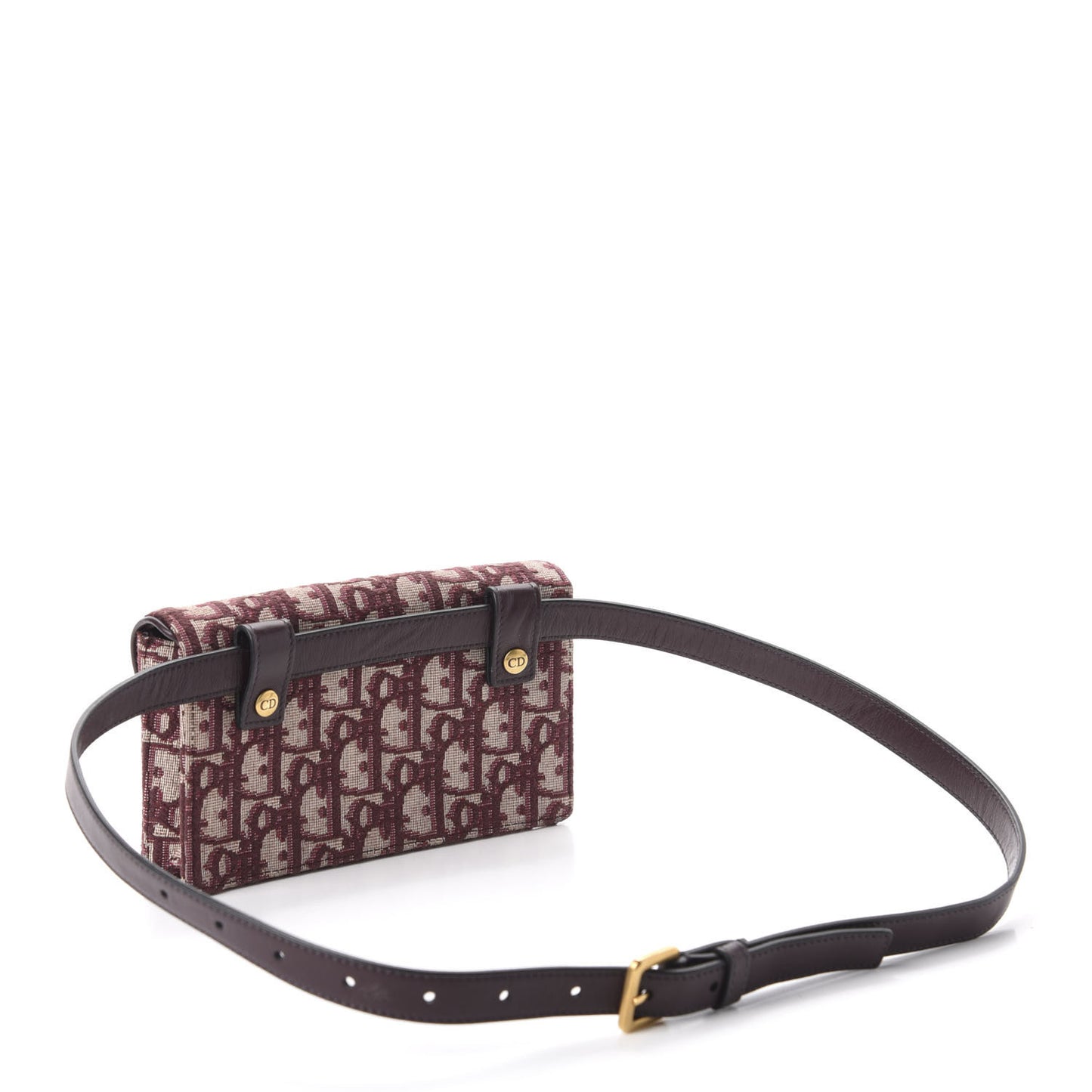 Oblique Saddle Belt Bag Bordeaux