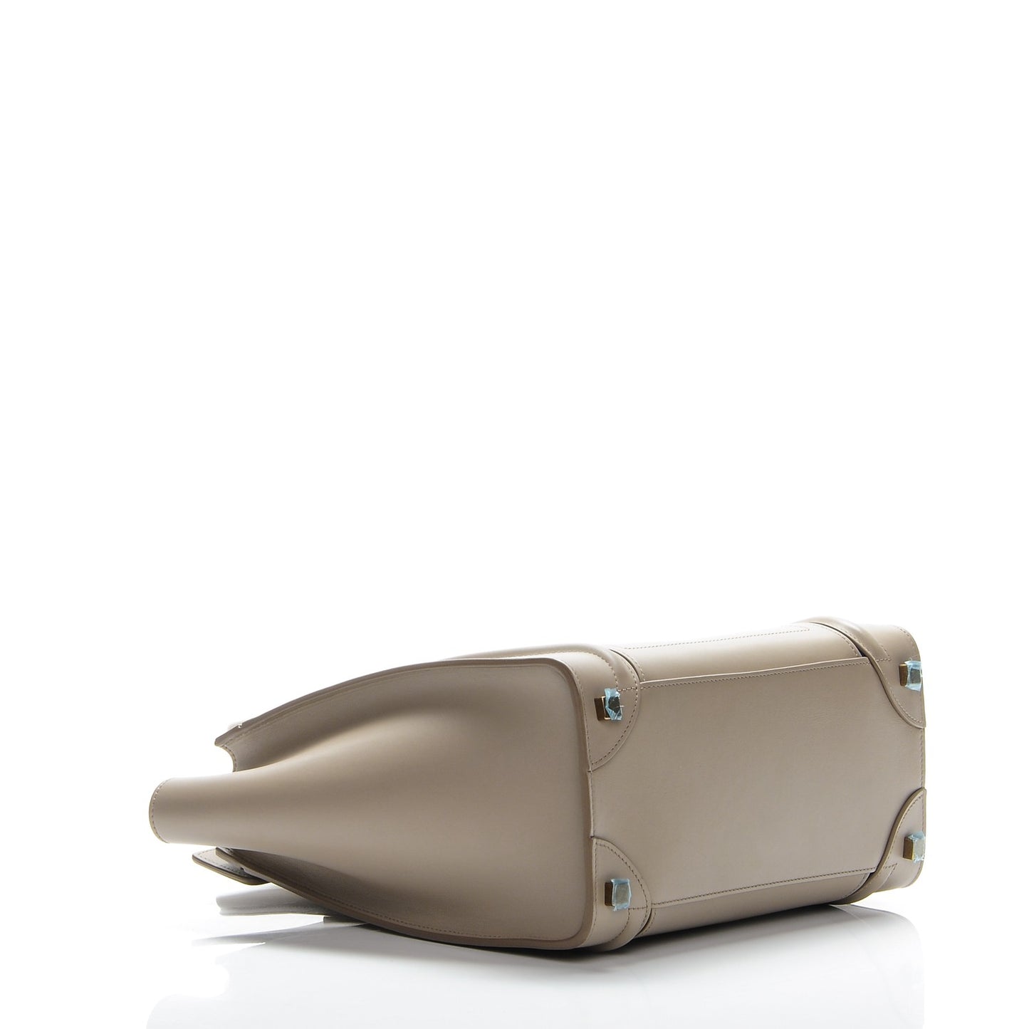 Smooth Calfskin Interstice Micro Luggage Light Taupe