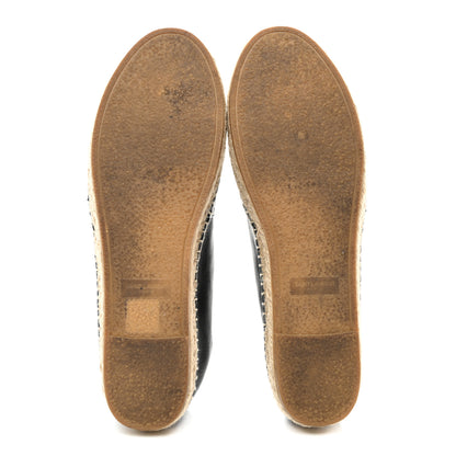 Saint Laurent Lambskin Monogram Espadrilles 40.5 Black 5 of 10