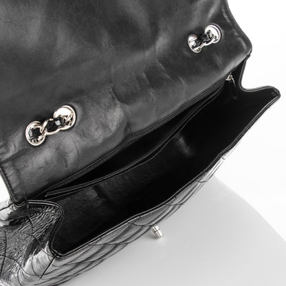 Chanel Distressed Patent Quilted Jumbo Single Flap Black 5 of 7