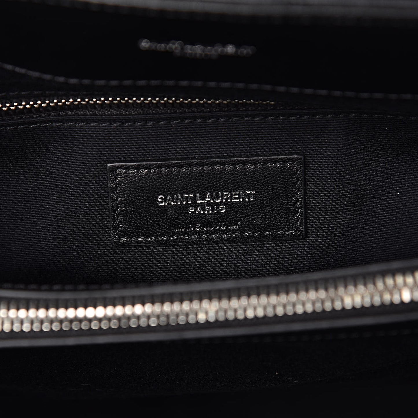 Calfskin Y Quilted Monogram Medium Loulou Chain Satchel Black
