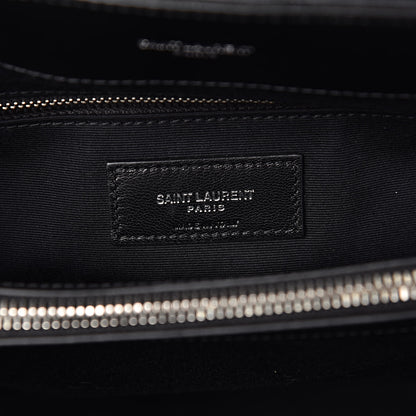 Saint Laurent Calfskin Y Quilted Monogram Medium Loulou Chain Satchel Black 5 of 9