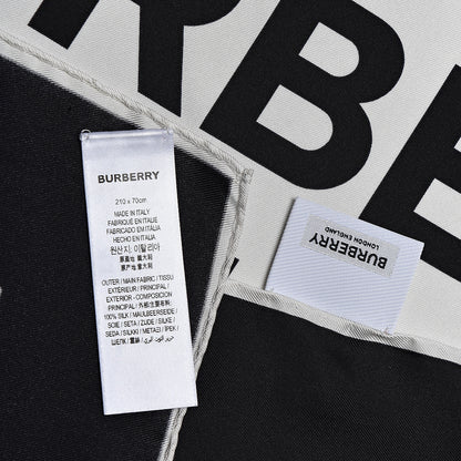 Burberry Silk Montage Print Scarf Monochrome 5 of 5