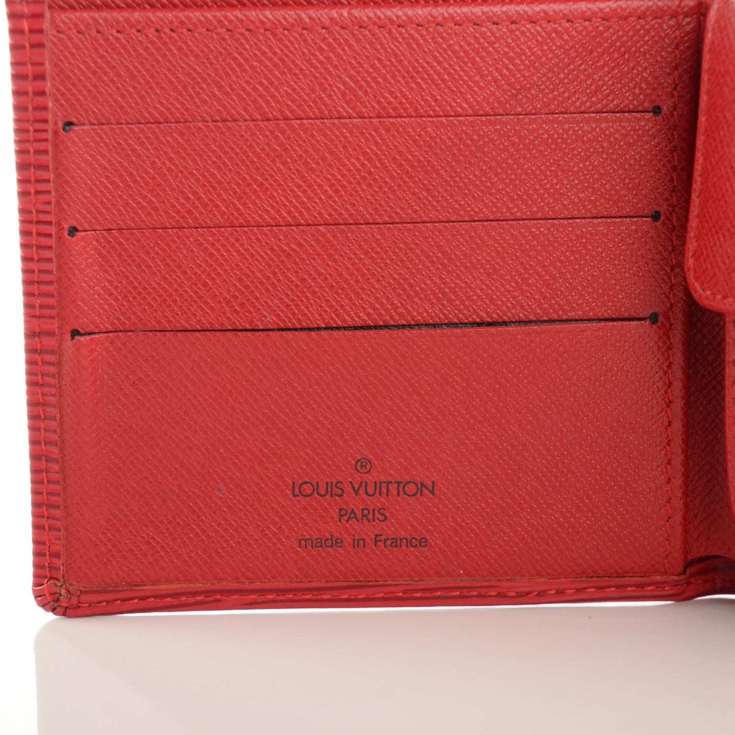 Epi Porte-Billets Cartes Credit Monnaie Wallet Castillan Red