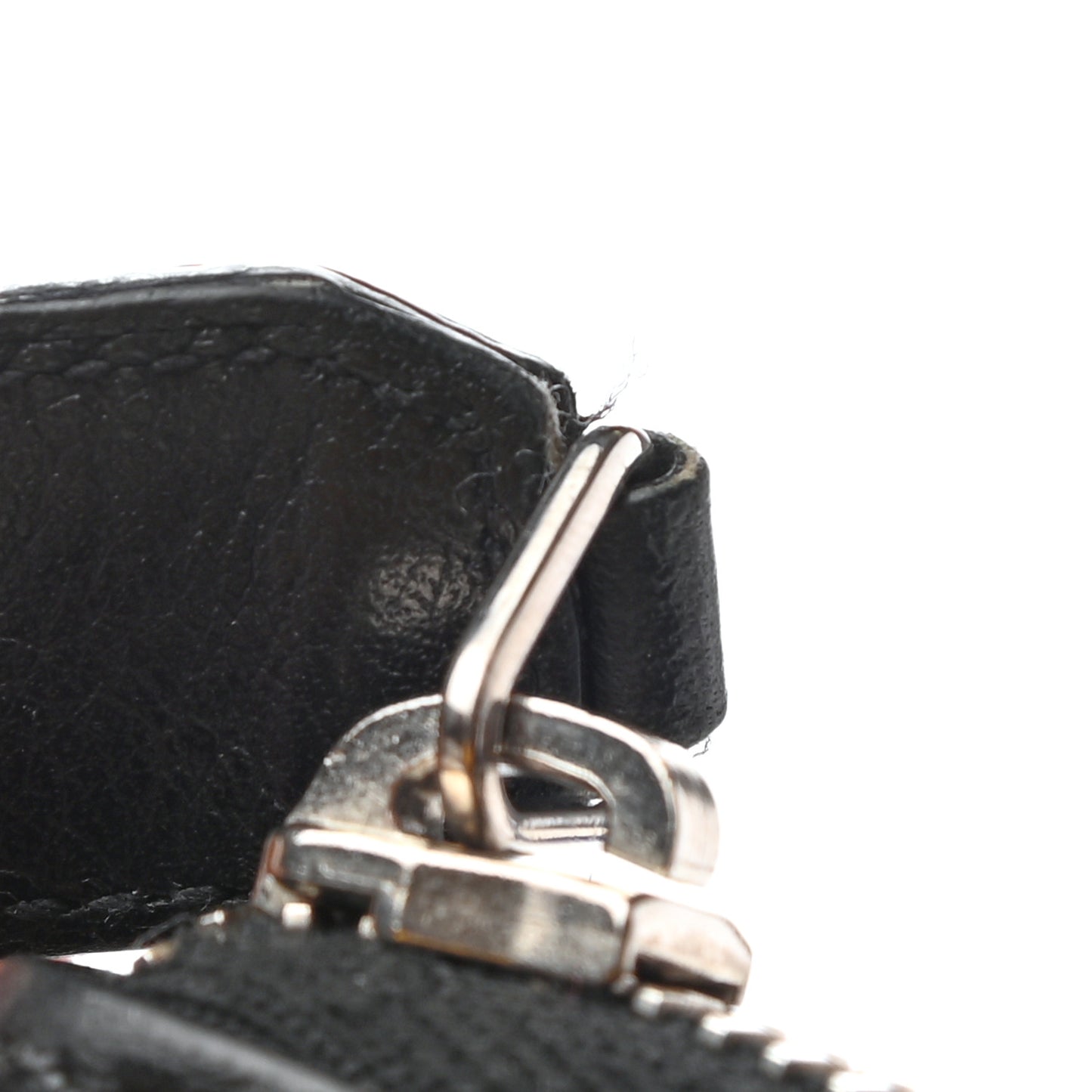 Grained Calfskin Rive Gauche Zip Around Wallet Black