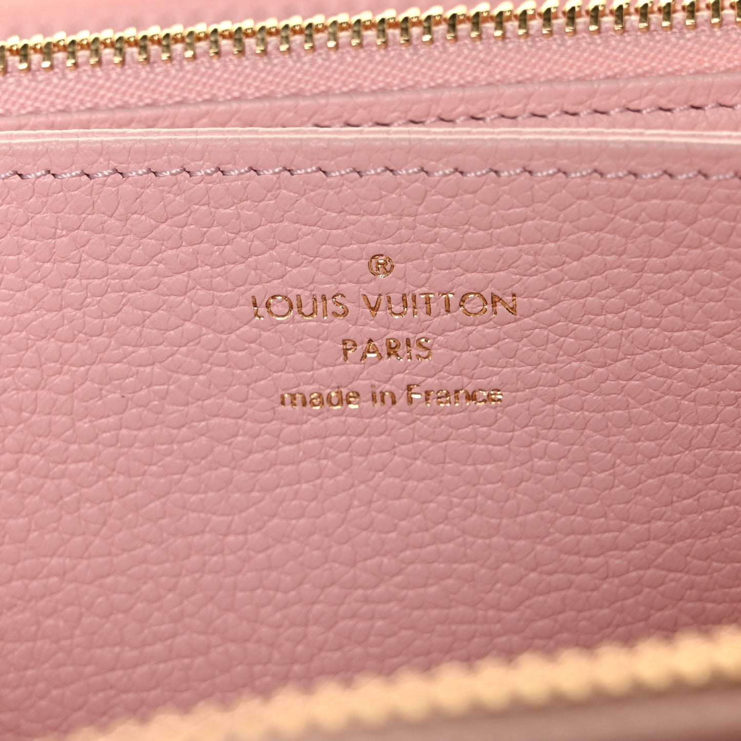 Empreinte Monogram Giant Broderies Zippy Wallet Pink Creme