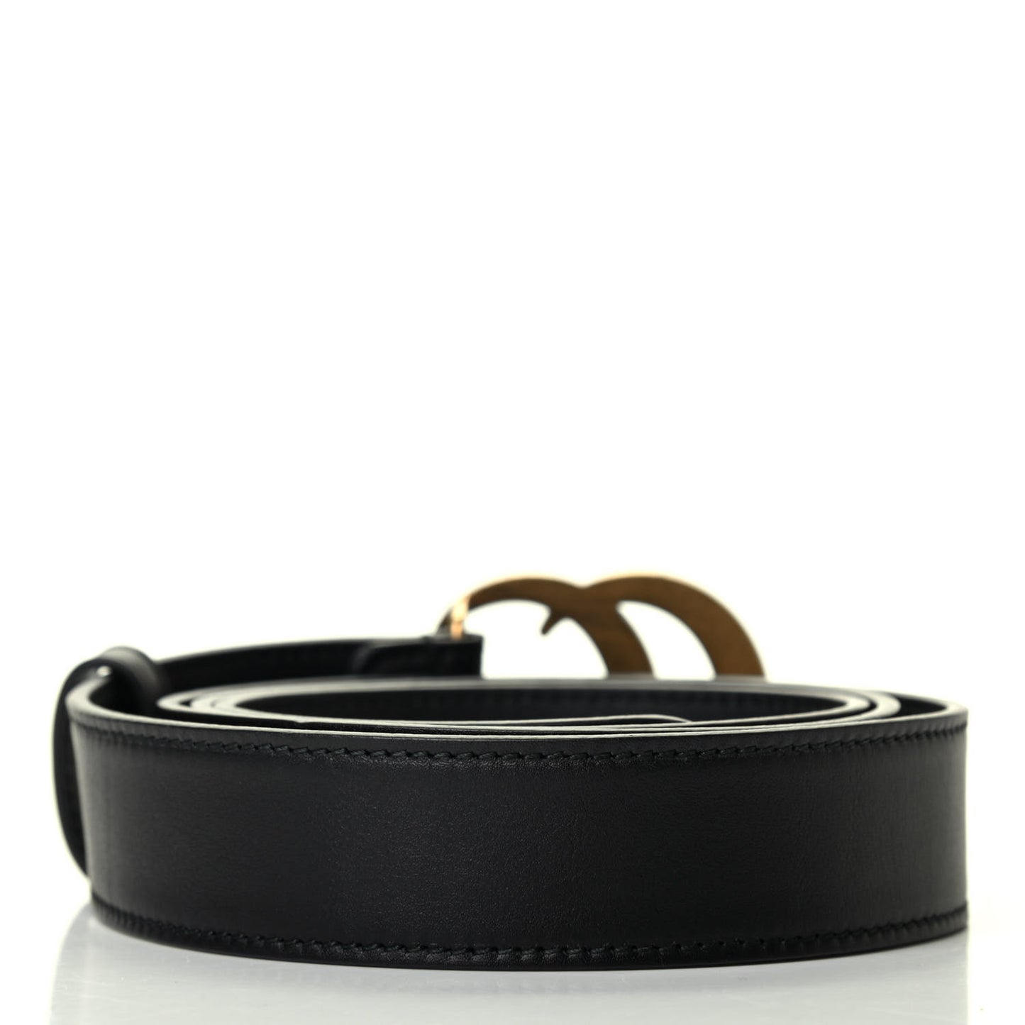 Moon Calfskin Double G 30mm Belt 105 42 Black
