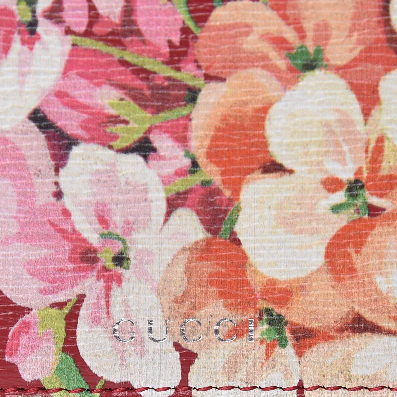 Gucci Calfskin Blooms Print Chain Wallet Romantic Cherry Multicolor 9 of 10