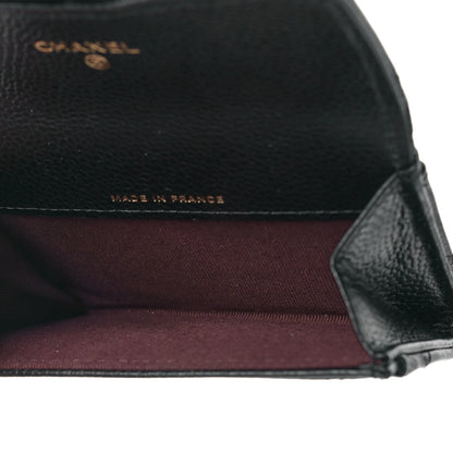 Chanel Caviar Quilted Flap Card Holder Wallet Black 5 of 11