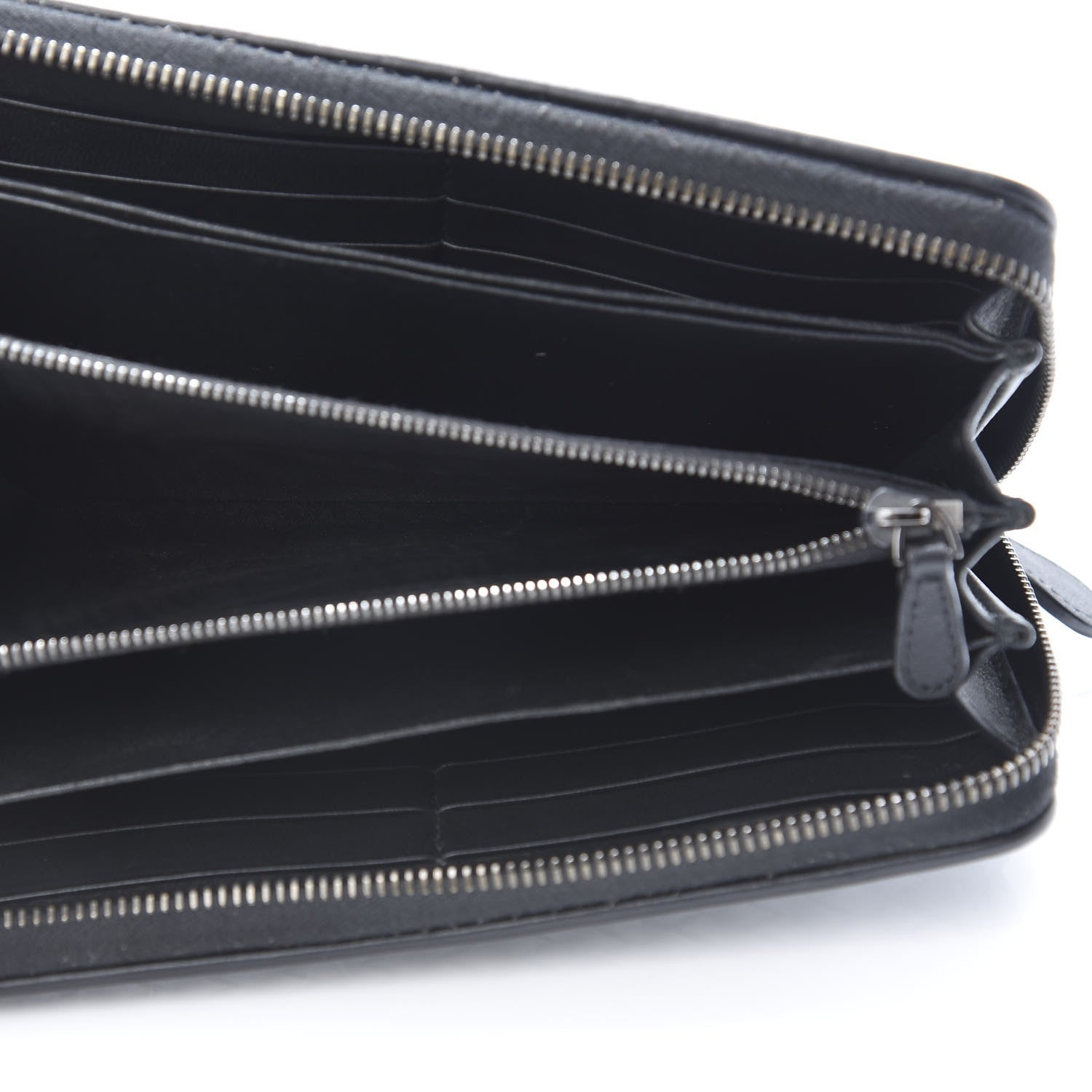 Bottega Veneta Nappa Intrecciato Zip Around Wallet Black 5 of 9