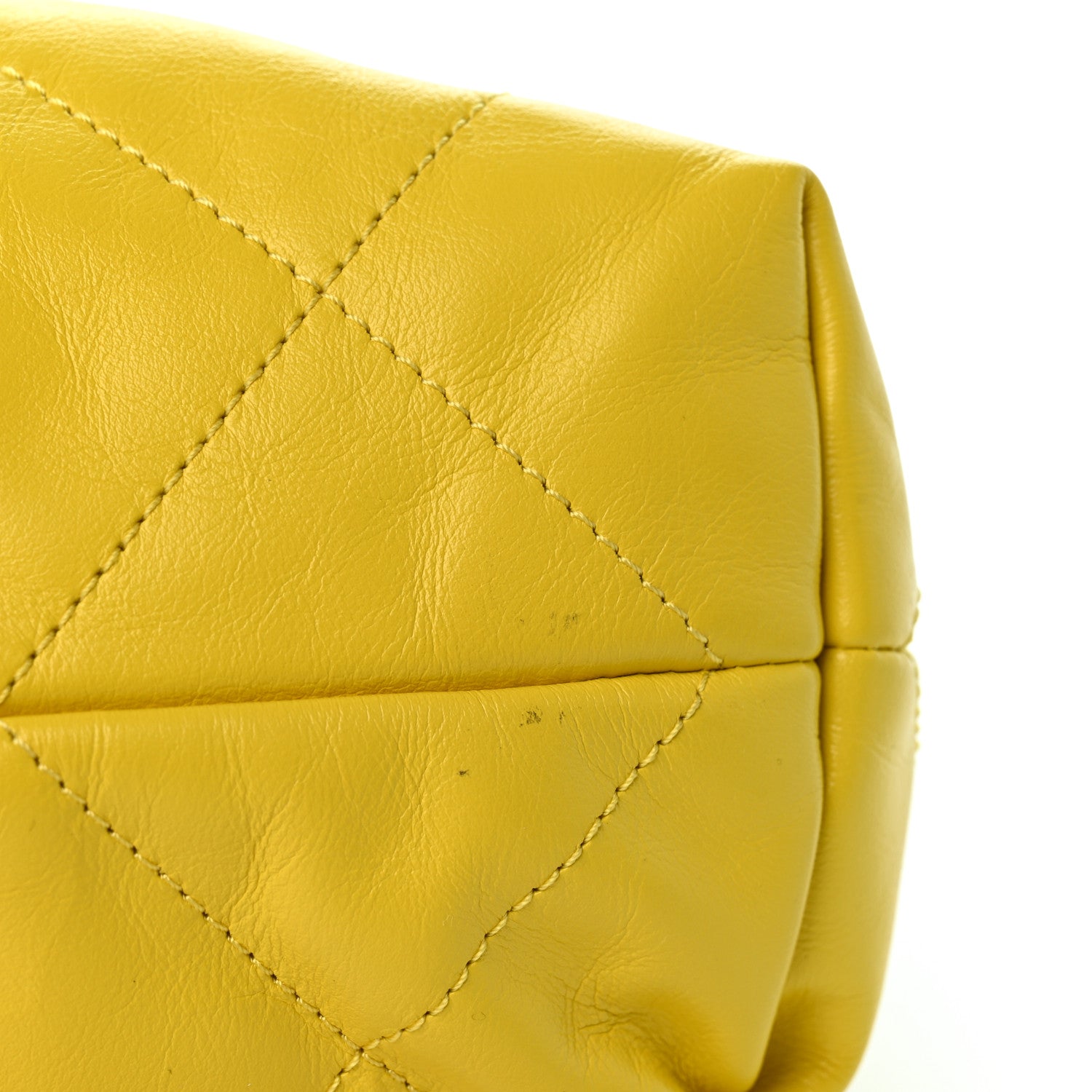 Chanel Shiny Calfskin Quilted Small Chanel 22 Yellow 13 of 13