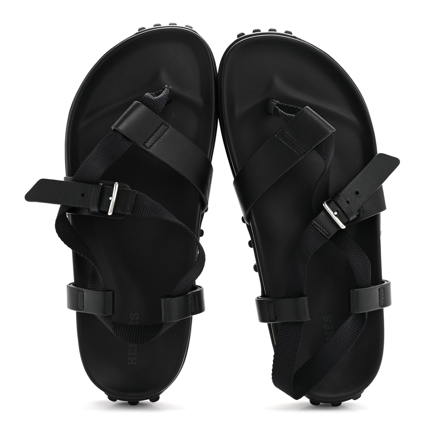 Calfskin Womens Inboard Sandals 38 Black