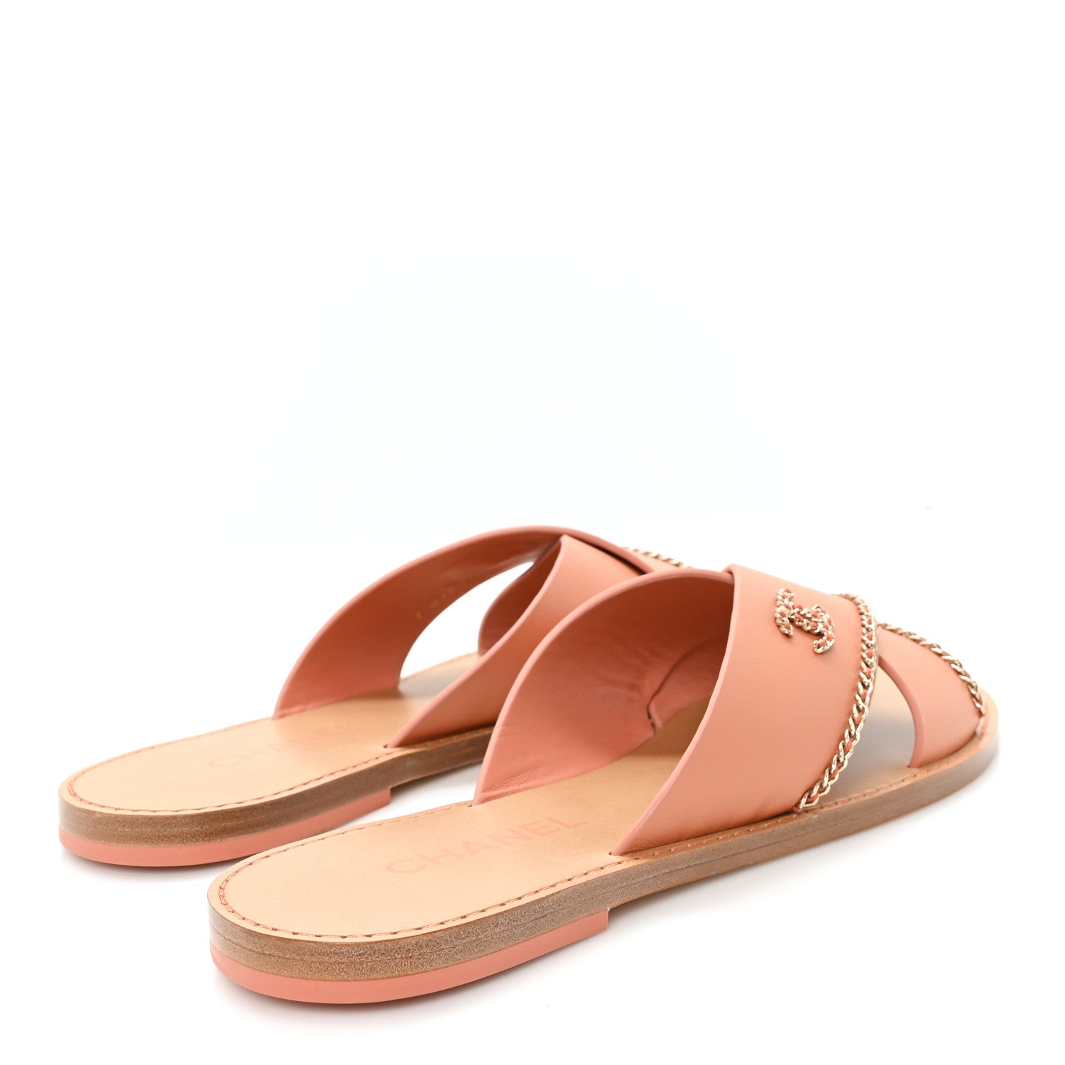 Chanel Calfskin Cruise CC Chain Mules 41 Pink 5 of 9