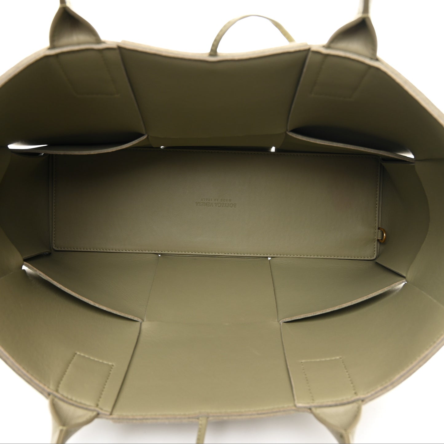 Nappa Maxi Intrecciato Medium Arco Tote Travertine