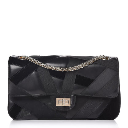 Chanel Lambskin Velvet Grosgrain Quilted 2.55 Reissue 225 Flap Black 1 of 9